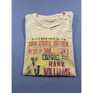 VTG Hank Williams In Person 1953 T Shirt Canton Memorial Auditorium  Distressed